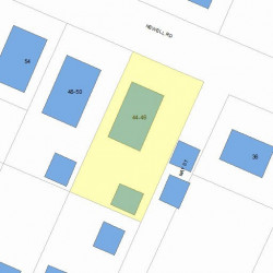 46 Newell Rd, Newton, MA 02466 plot plan