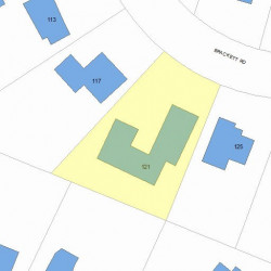 121 Brackett Rd, Newton, MA 02458 plot plan