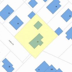24 Lawn Ave, Newton, MA 02460 plot plan