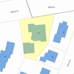 214 Beacon St, Newton, MA 02459 plot plan