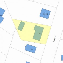 411 Parker St, Newton, MA 02459 plot plan