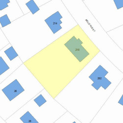 210 Bellevue St, Newton, MA 02458 plot plan