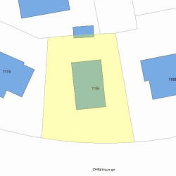 1186 Chestnut St, Newton, MA 02465 plot plan