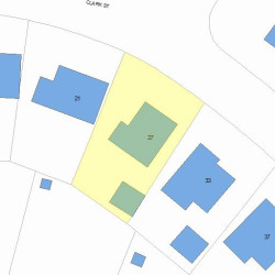 27 Clark St, Newton, MA 02459 plot plan