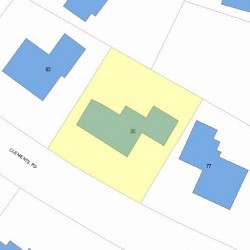 85 Clements Rd, Newton, MA 02458 plot plan