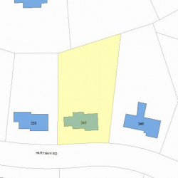 340 Hartman Rd, Newton, MA 02459 plot plan