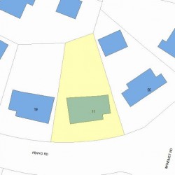 11 Fenno Rd, Newton, MA 02459 plot plan