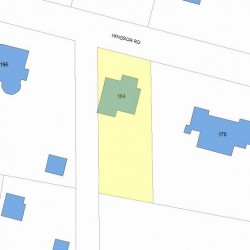 184 Windsor Rd, Newton, MA 02468 plot plan