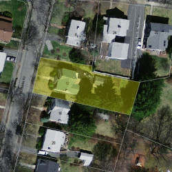 12 Freeman St, Newton, MA 02466 aerial view