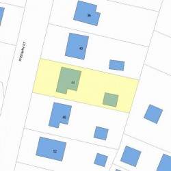 44 Freeman St, Newton, MA 02466 plot plan