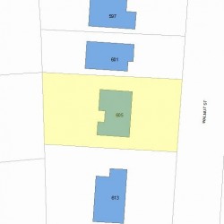 605 Walnut St, Newton, MA 02460 plot plan