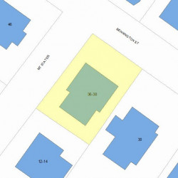 36 Bennington St, Newton, MA 02458 plot plan