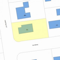 185 Oliver Rd, Newton, MA 02468 plot plan