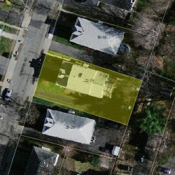 24 Hibbard Rd, Newton, MA 02458 aerial view