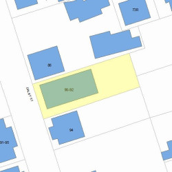 92 Dalby St, Newton, MA 02458 plot plan