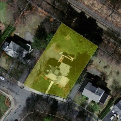 163 Dorset Rd, Newton, MA 02468 aerial view