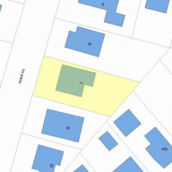 14 Bemis Rd, Newton, MA 02460 plot plan