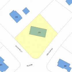 224 Valentine St, Newton, MA 02465 plot plan