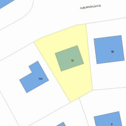 98 Auburndale Ave, Newton, MA 02465 plot plan