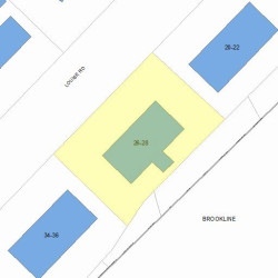 28 Louise Rd, Boston, MA 02467 plot plan