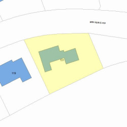 131 Brandeis Rd, Newton, MA 02459 plot plan