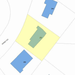 250 Dorset Rd, Newton, MA 02468 plot plan