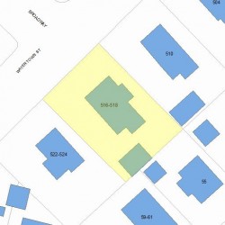 516 Watertown St, Newton, MA 02460 plot plan