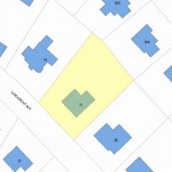 20 Larchmont Ave, Newton, MA 02468 plot plan