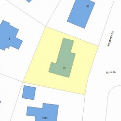 65 Wauwinet Rd, Newton, MA 02465 plot plan