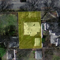 15 Hampden Ter, Newton, MA 02459 aerial view