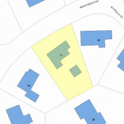 54 Bishopsgate Rd, Newton, MA 02459 plot plan