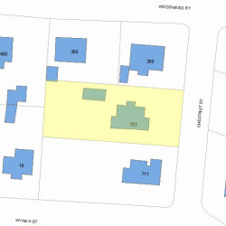 703 Chestnut St, Newton, MA 02468 plot plan