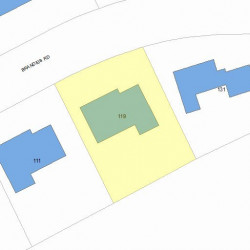 119 Brandeis Rd, Newton, MA 02459 plot plan