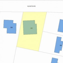 222 Islington Rd, Newton, MA 02466 plot plan