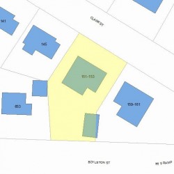 153 Clark St, Newton, MA 02459 plot plan