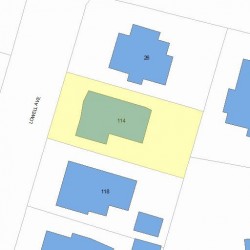 114 Lowell Ave, Newton, MA 02460 plot plan