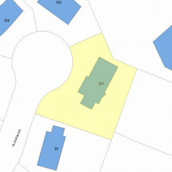 101 Oldham Rd, Newton, MA 02465 plot plan