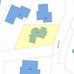 351 Dudley Rd, Newton, MA 02459 plot plan