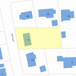 142 Morton St, Newton, MA 02459 plot plan