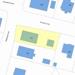 166 Parmenter Rd, Newton, MA 02465 plot plan