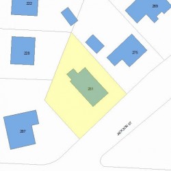 281 Jackson St, Newton, MA 02459 plot plan