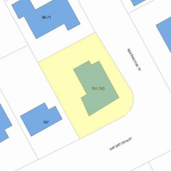 741 Watertown St, Newton, MA 02460 plot plan
