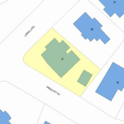 26 Lowell Ave, Newton, MA 02460 plot plan