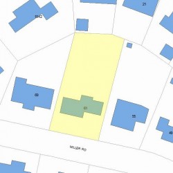 61 Miller Rd, Newton, MA 02459 plot plan