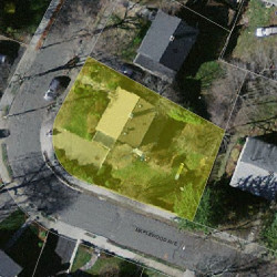 16 Maplewood Ave, Newton, MA 02459 aerial view