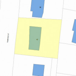 42 Fairfield St, Newton, MA 02460 plot plan