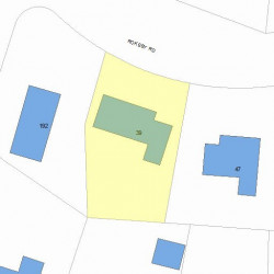 39 Rokeby Rd, Newton, MA 02468 plot plan