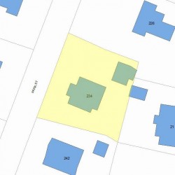 234 Park St, Newton, MA 02458 plot plan