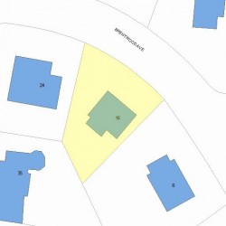 16 Brentwood Ave, Newton, MA 02459 plot plan