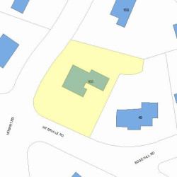 168 Hobart Rd, Newton, MA 02459 plot plan